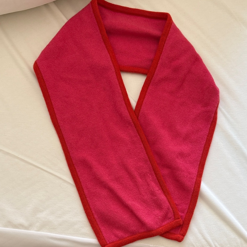 Armand Diradourian Red and Pink Cashmere Scarf
